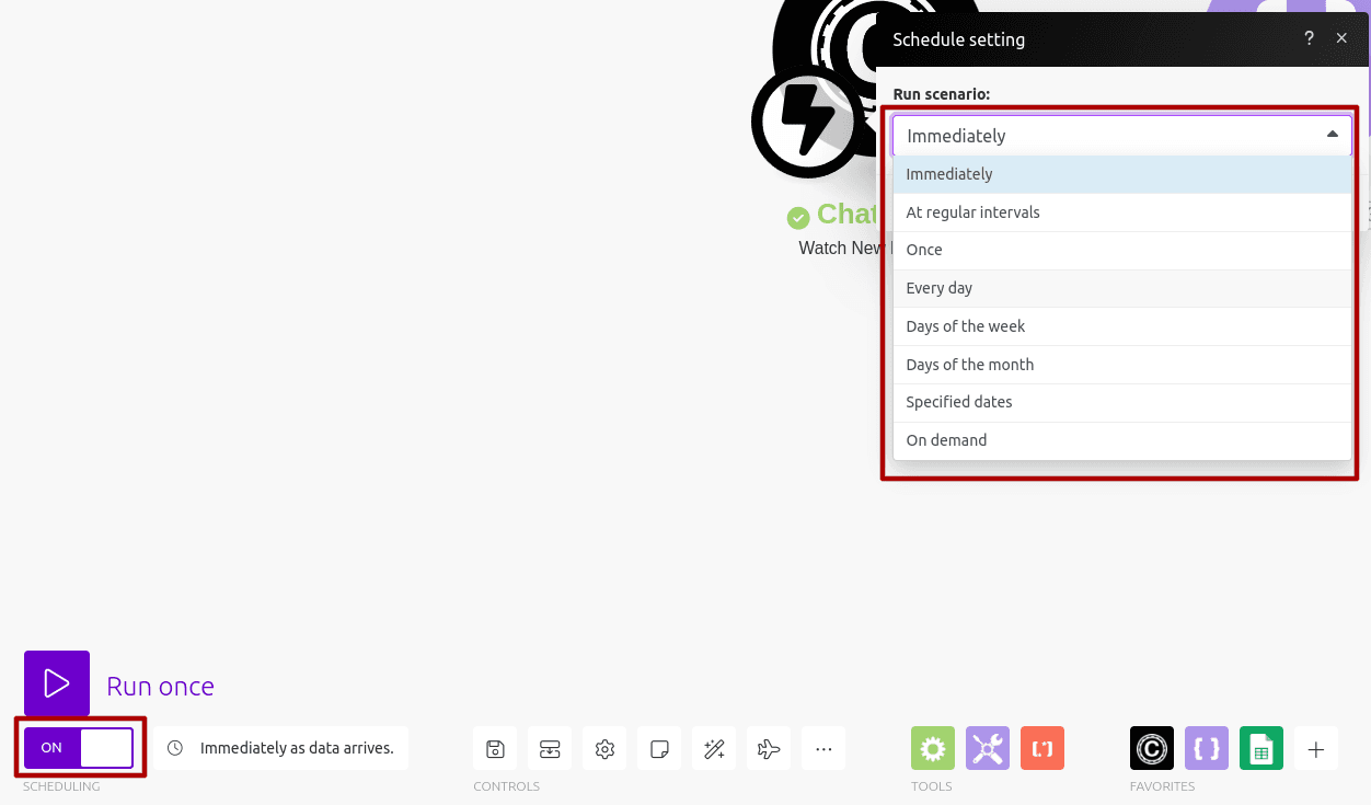 Scenario Scheduling